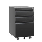 Metal Drawer Mobile File Cabinet With Lock For Home Office Organizer