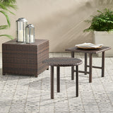 Lido - 3 Pieces Table Set - Brown Multi