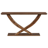 Console Table With Cross Leg Base And Reinforced Support Plate