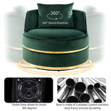 360 Degree Swivel Over Sized Upholstered Barrel Chair
