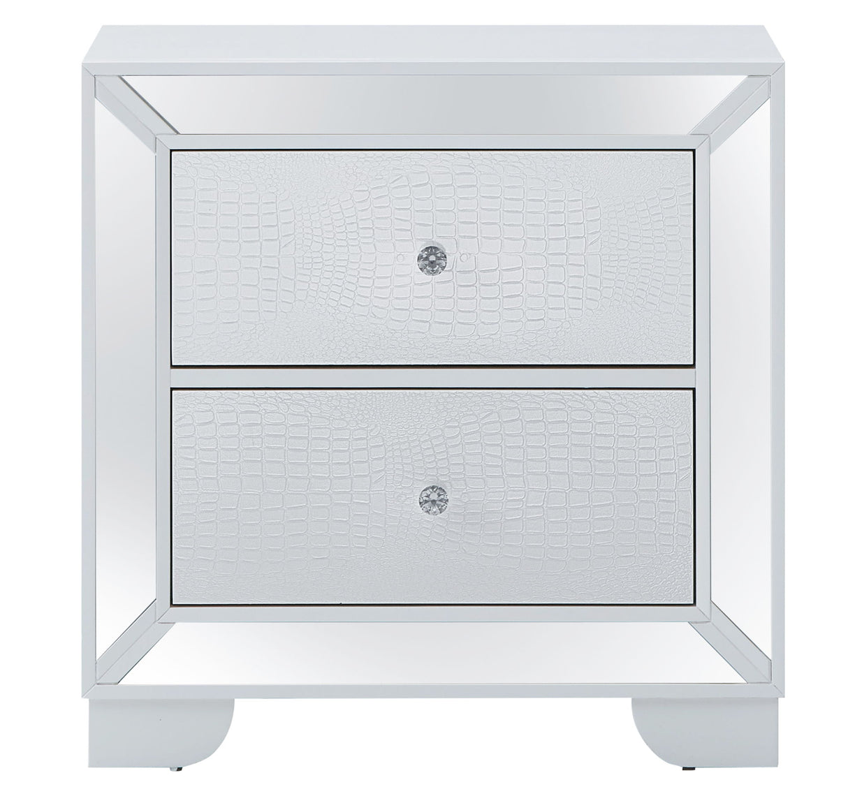 Nightstand Contemporary - Silver Champagne