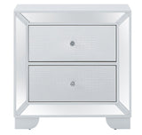 Nightstand Contemporary - Silver Champagne