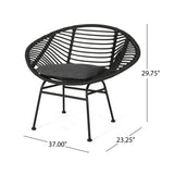 Cordella - Outdoor Woven Wicker Chairs With Cushions, (Set of 2)