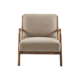 Mid-Century Style Lounge Chair With Upholstered Seat