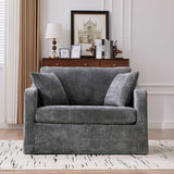 Accent Chair With 2 Bolster Pillows