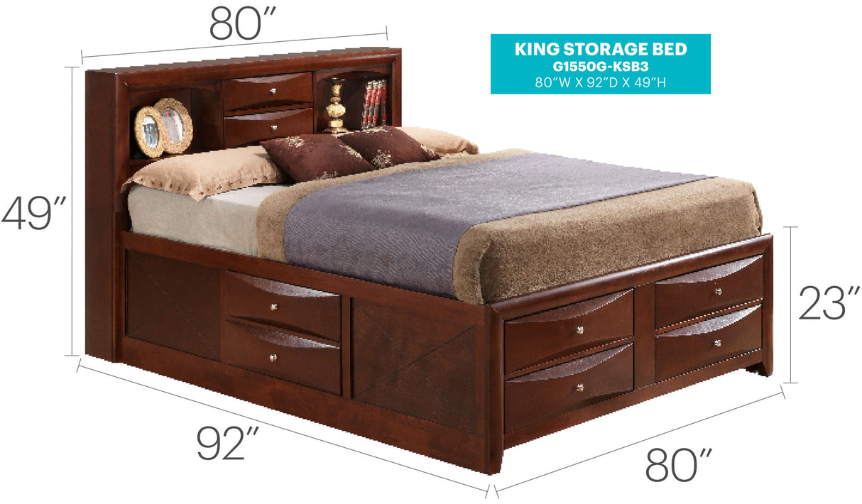 Marilla - Storage Bed With Bookcase Headboard
