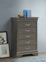 Sleek Transitional Chest - Metal Black