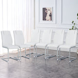 Modern Dining Chairs With Padded Seat, Metal Legs