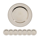 Plastic Charger Plate (Set of 8) - Silver