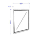 Almera - Glitter Mirror - White