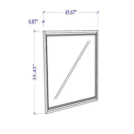 Almera - Glitter Mirror - White