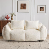Giant Bean Bag Couch, Ultra Soft Fluffy Loveseat For Living Room