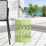 Outdoor Metal Large End Table, Modern Design