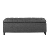 Elegant Design Tufted Top, Soft Close Storage Bench