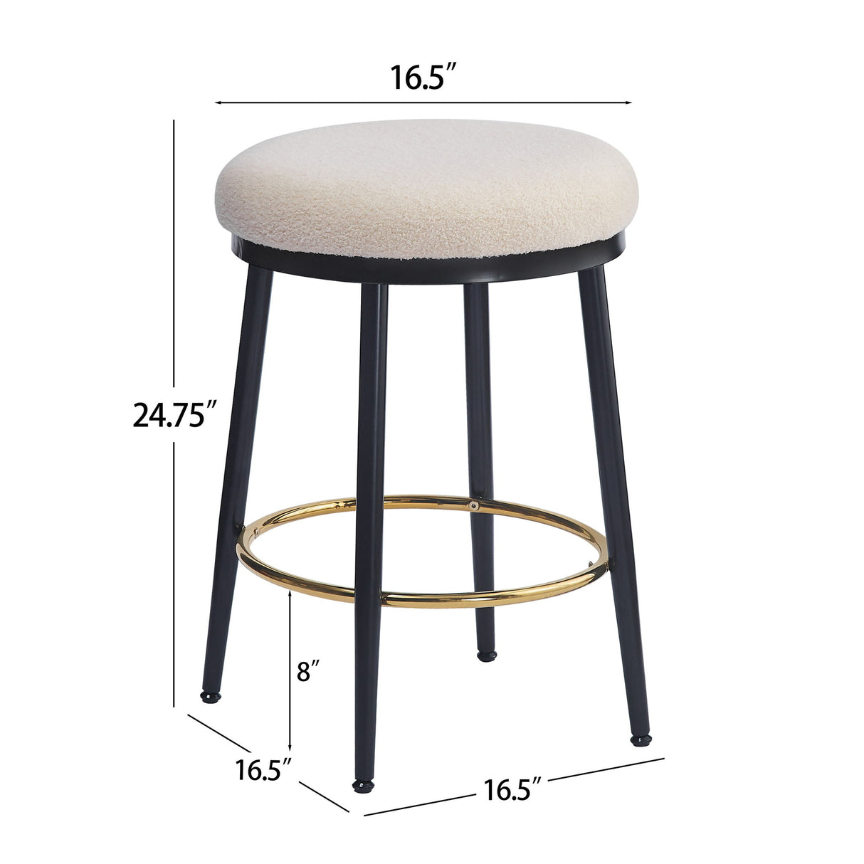 Stylish Design Counter Stools (Set of 2)