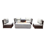 Outdoor Elegance Conversation Set With Fire Pit