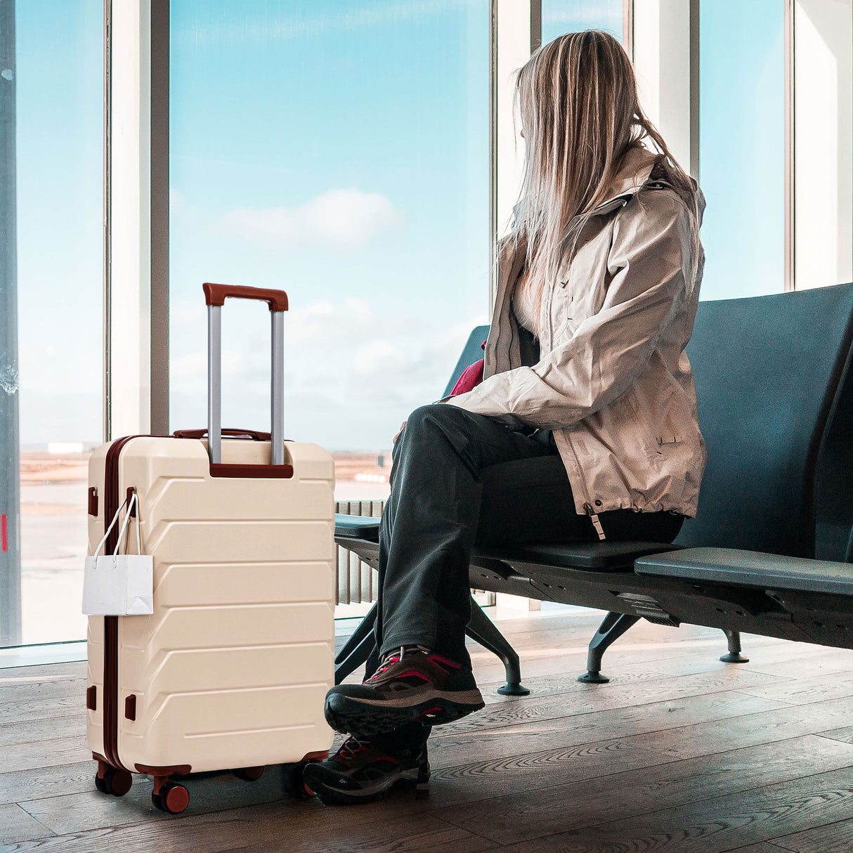 3 Pieces Set 20" / 24" / 28" Spinner Wheel Luggage With Combination Lock