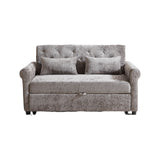 Loveseat Sofa Bed, Pull - Out Couch Sleeper & 2 Pillows
