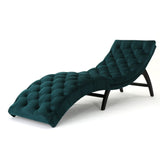 Elegant Tufted Chaise Lounge With Curved Design
