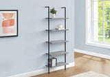 Bookshelf, Bookcase, Etagere, Ladder, 5 Tier, For Office, Marble Look Contemporary & Modern