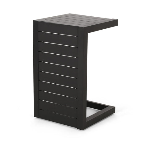 Aluminum Outdoor C - Shaped Side Table For Patio