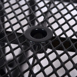 Square Outdoor Steel Picnic Table, With Umbrella Pole