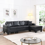 Modern Sectional Sofa Set With Chaise Lounge And Cup Holder
