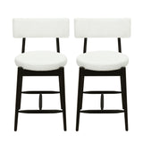 Mid Century Modern Counter Stools, Fabric Upholstered Chairs