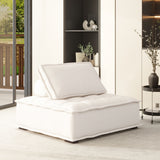 Arwen - Square Modular Pillow Back Lounge Chair - White Beige