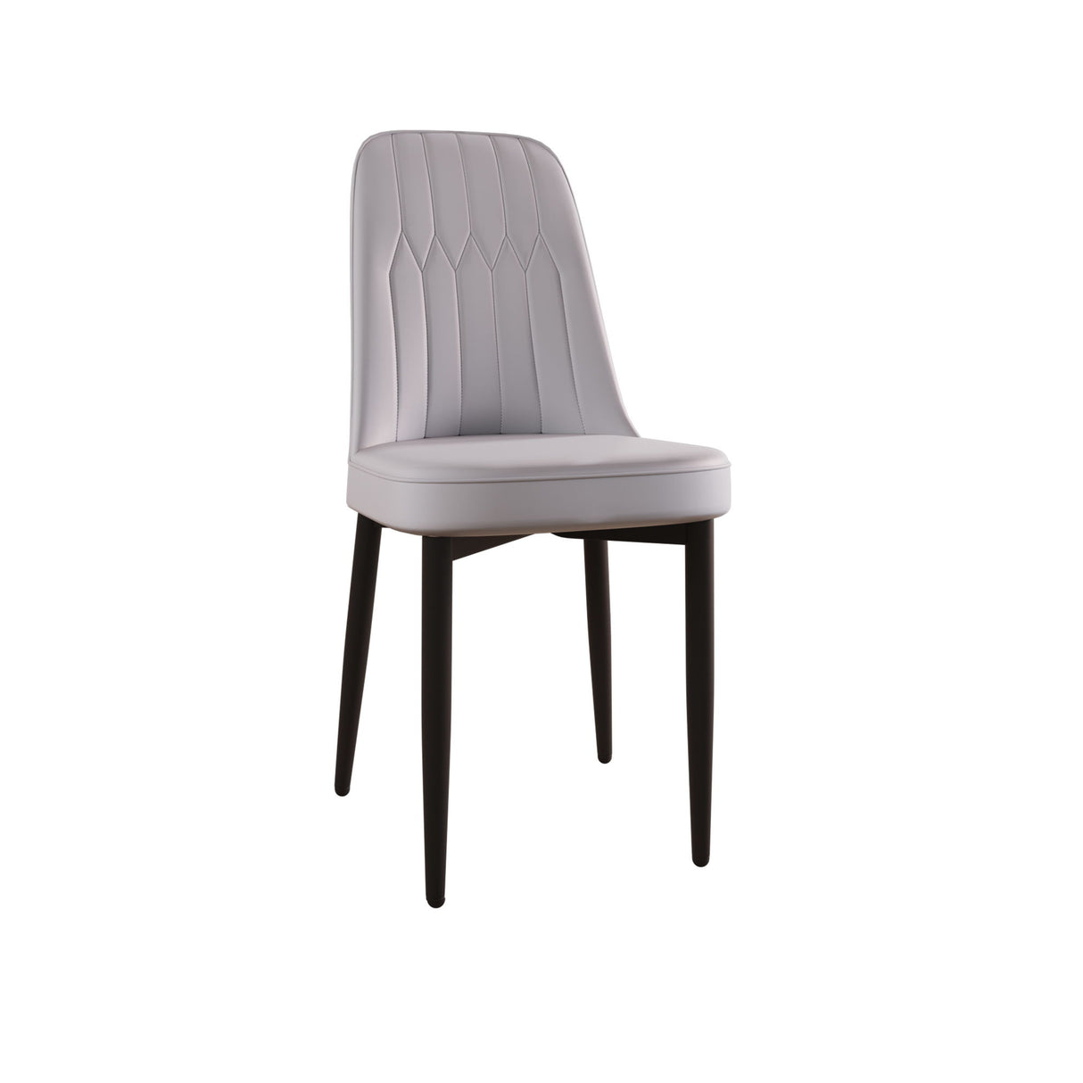 Modern Dining Chair With Cushions And Metal Legs