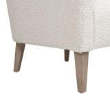 Nimbus - Curved Accent Chair - Ivory White