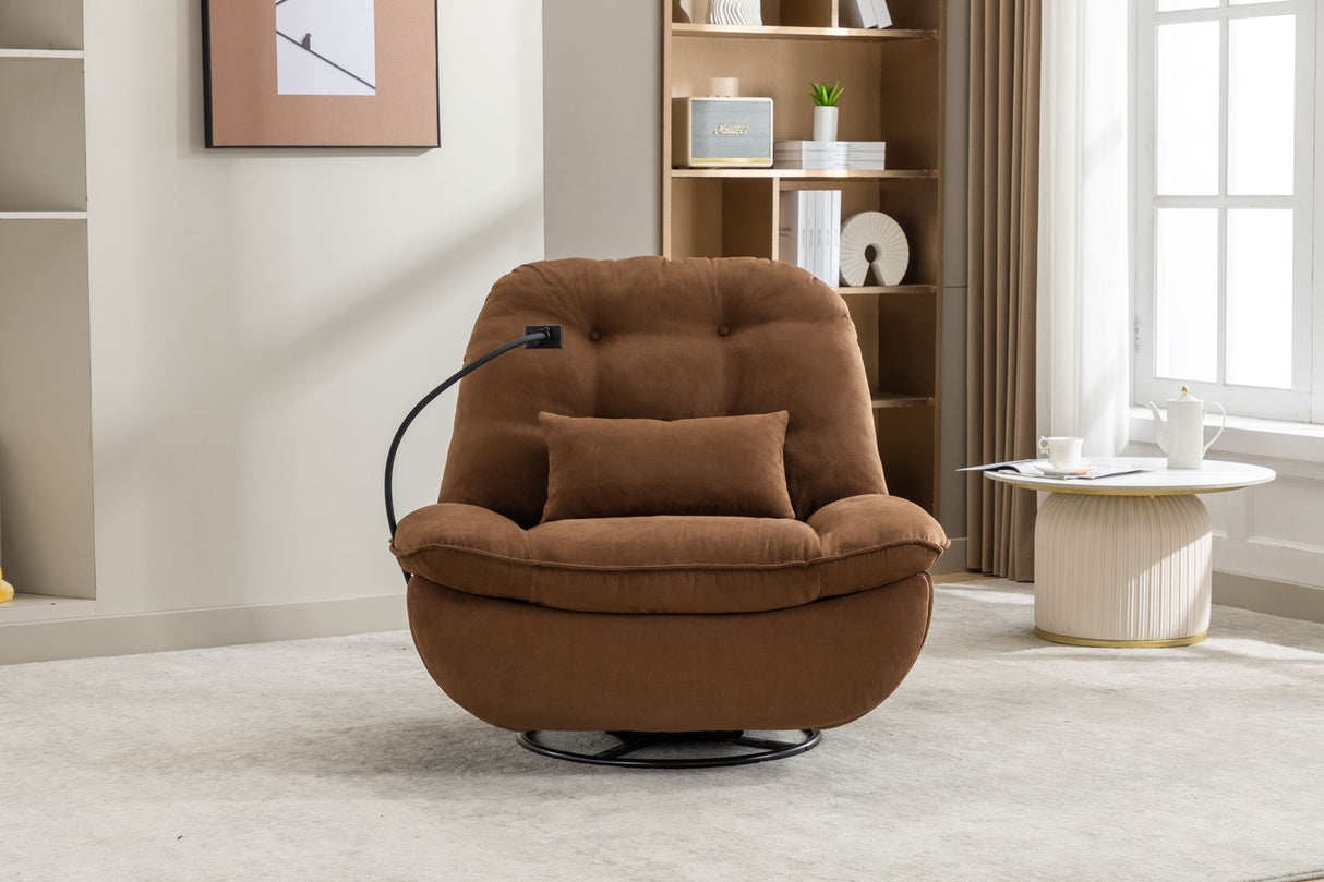 Power Recliner Swivel Glider USB Charger With Bluetooth Music Player, Sleep, Working, Game And Leisure