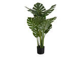 45" Tall, Artificial Plant, Monstera Tree, Indoor, Faux, Fake, Floor, Greenery, Potted, Real Touch, Decorative - Green / Black