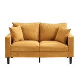 High Resilience Loveseat Sofa With Wooden Frame