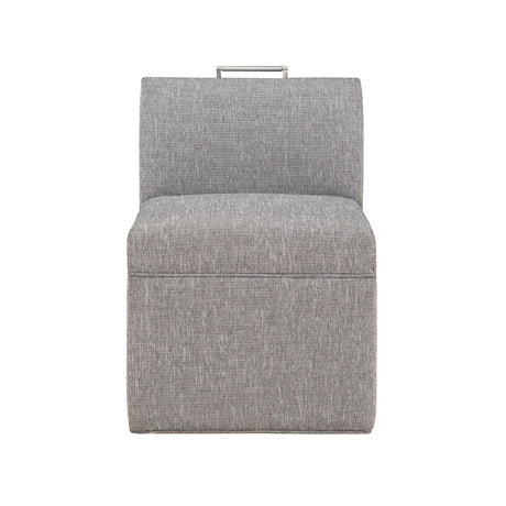 Della - Upholstered Castered Chair - Gray