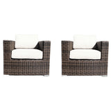 Outdoor Chairs Set With Cushions - Brown Mix