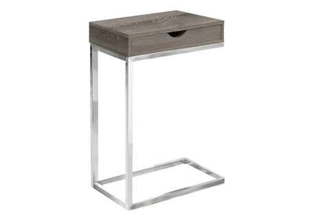 C-Shaped Accent Table Storage Drawer For Living Room