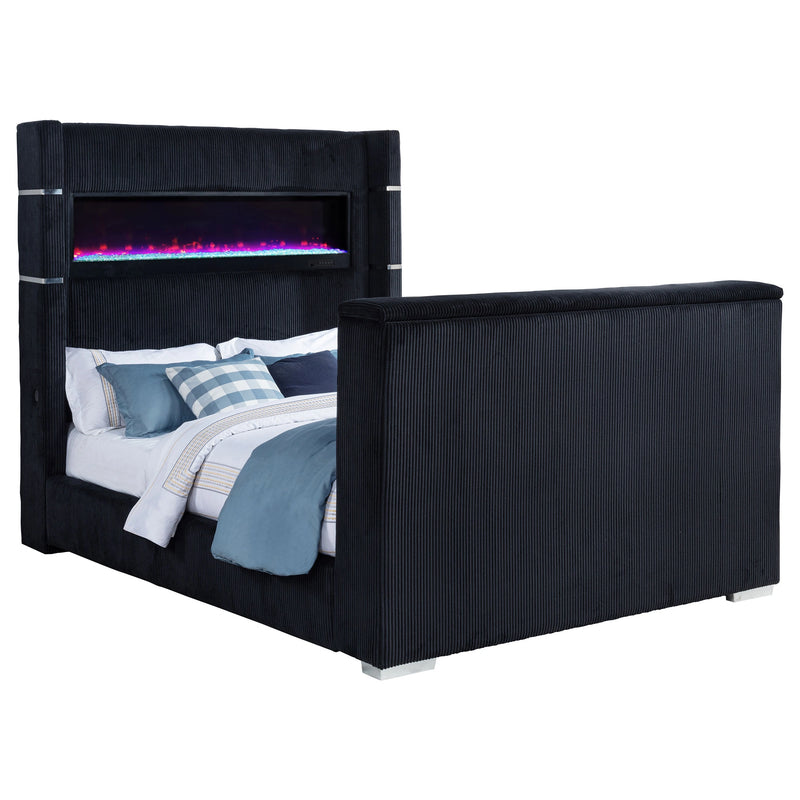 Tisdall Wingback TV Bed with Flame Visualizer