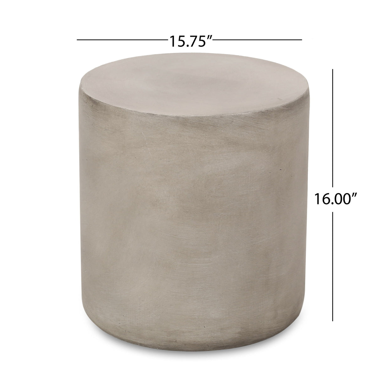 Cylindrical Design, Outdoor Lightweight Concrete Side Table