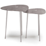 Shelton - 2 Piece Metal Nesting Table - Nickel