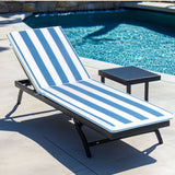 2 Pieces Set Outdoor Lounge Chair Cushion Replacement Patio Furniture Seat