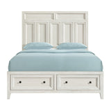 Storage Bed With Panel Headboard And Spacious Footboard Drawers