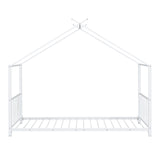 Metal House Platform Bed With Modern Design And Durable Frame