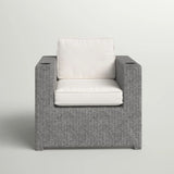Aviara - Outdoor Club Chair Timeless Comfort With Plush Cushions - Gray Mix