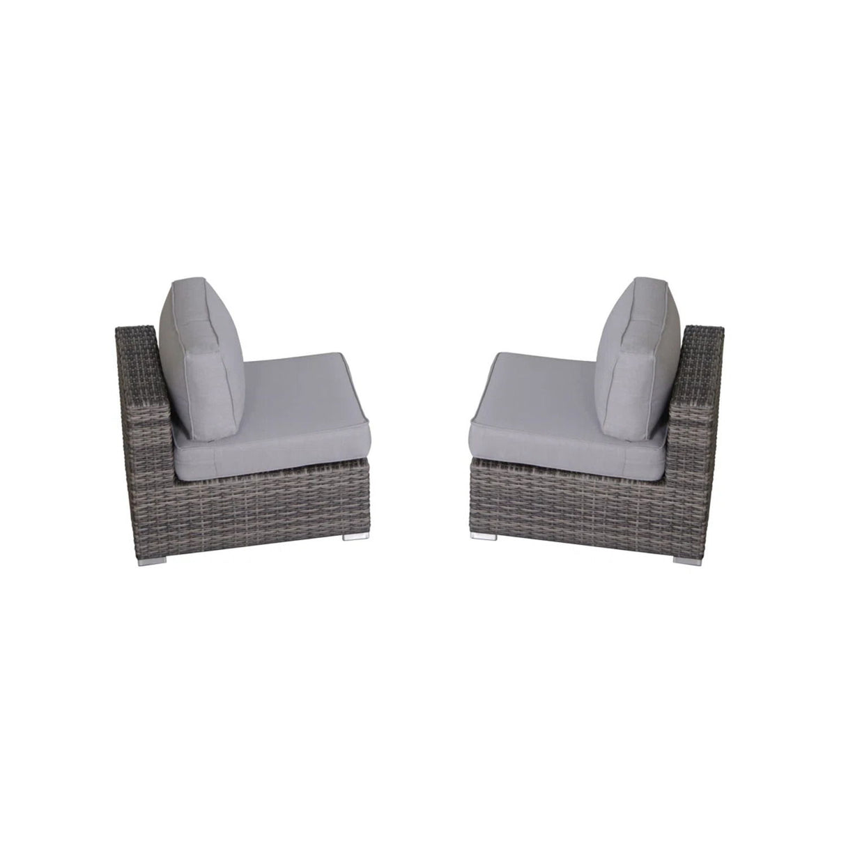 Modern Rattan Wicker Seating Group With Cushions