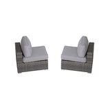 Modern Rattan Wicker Seating Group With Cushions