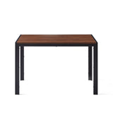 Creative Design Veneered MDF Wood Structure Rectangular Walnut Dining Table - Walnut