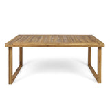 Outdoor Acacia Wood Dining Table, Sandblast Finish
