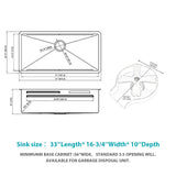 Undermount Stainless Steel Kitchen Sink With Pull Down Faucet & Ledge Workstation