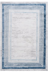 Marfi - 6' X 9' Bordered Area Rug - Blue / Ivory